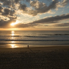 Coucher de soleil à Biscarosse