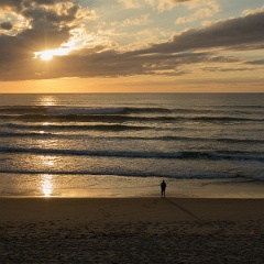 Coucher de soleil à Biscarosse