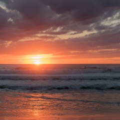 Coucher de soleil à Biscarosse