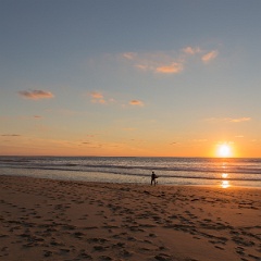 Coucher de soleil à Biscarosse