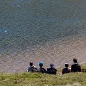 Jeunes spectateur au lac de Foreant (prise d'une arc en ciel)